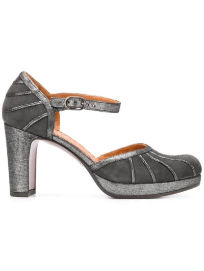 Chie Mihara Capin Ankle Strap Pumps In Grey