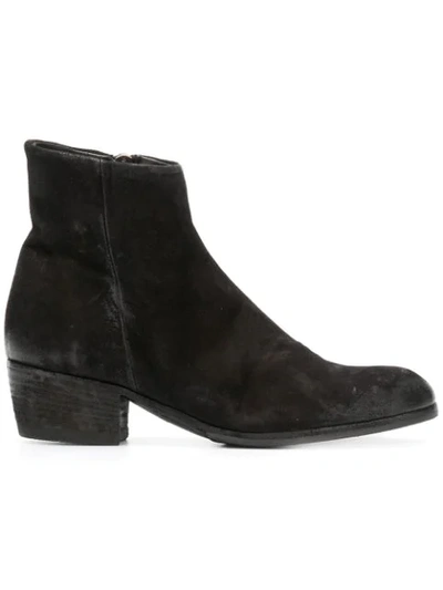 Pantanetti Distressed Effect Boots - Black