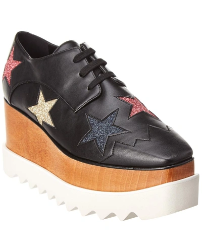 Stella Mccartney Elyse Star Platform Sneaker In Black