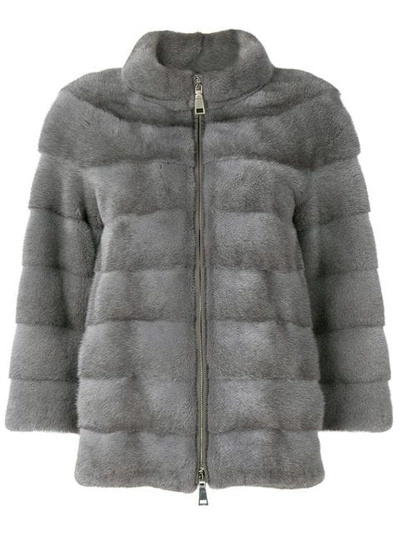Cara Mila Alexandra Zipped Jacket In Grey
