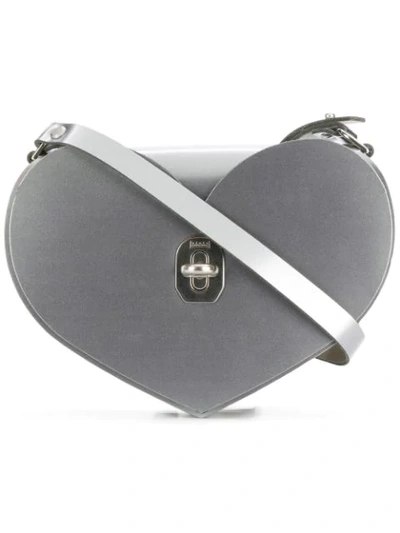 Niels Peeraer Heart-shaped Shoulder Bag In Silver