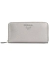 Prada Long Logo Wallet - Grey