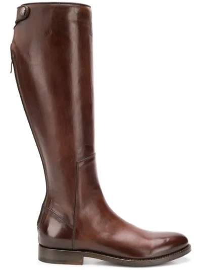 Alberto Fasciani Zip-up High Boots - Brown