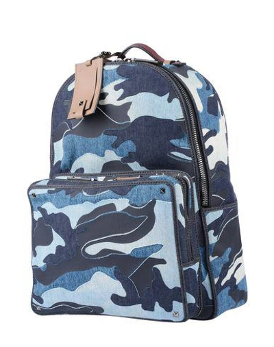 Valentino Garavani Backpack & Fanny Pack In Blue