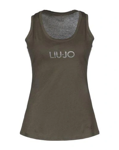 Liu •jo Tank Top In Military Green