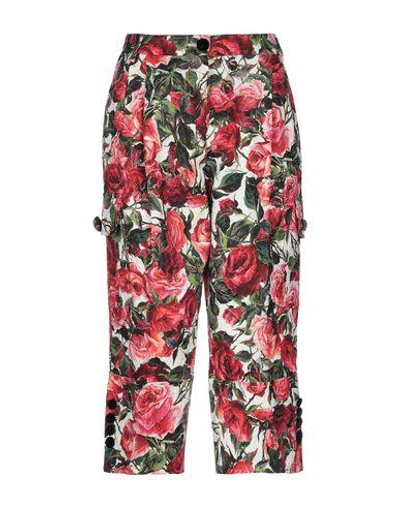 Dolce & Gabbana Cropped Pants In Red