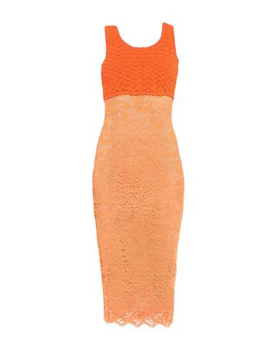 Moschino Midi Dress In Orange