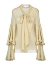 Chloé Solid Color Shirts & Blouses In Light Yellow