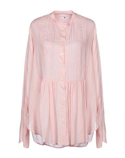 Daniela Pancheri Solid Color Shirts & Blouses In Pink