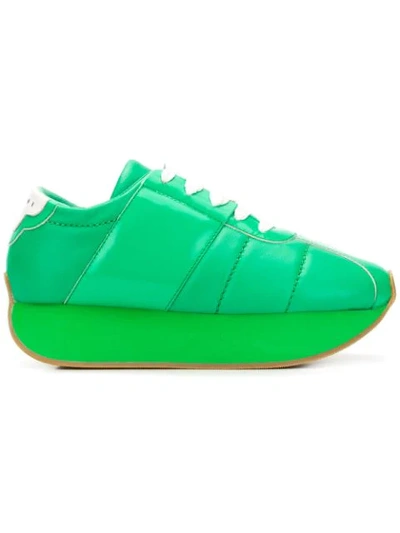 Marni Big Foot Sneakers In Green