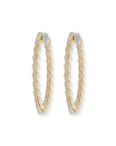 Miseno Marea 18k Gold Two-tone Medium Diamond Hoop Earrings