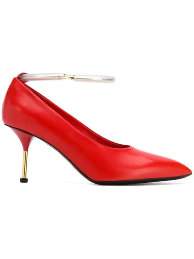 Jil Sander Cited Toe Pumps - Red