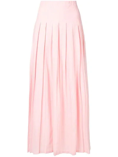 Mara Hoffman Cordelia Pleated Tencel Maxi Skirt In Pink