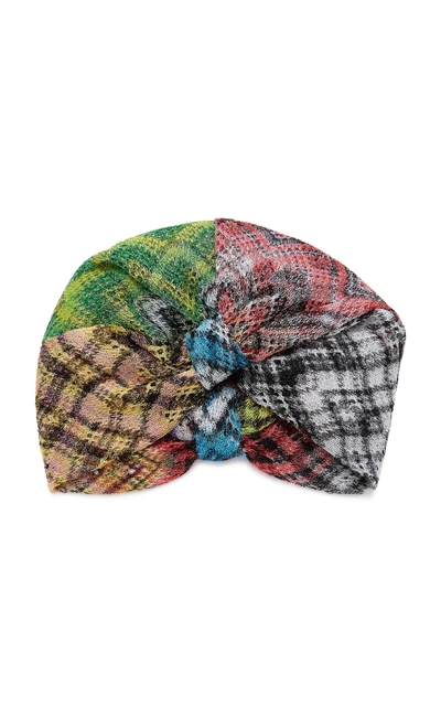 Missoni Raschel Rete Rainbow Open-knit Turban In Multi
