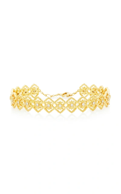 Colette Jewelry Motif 18k Gold And Diamond Bracelet