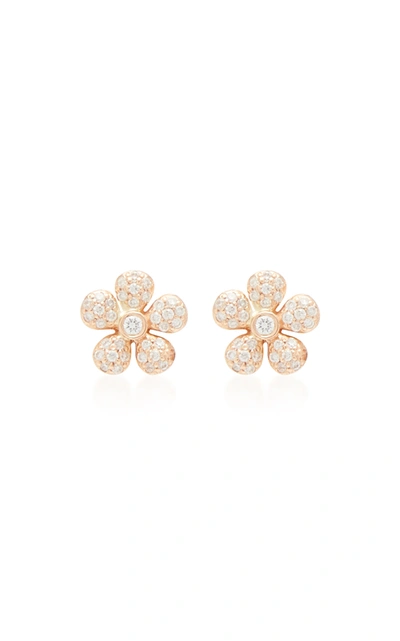 Colette Jewelry Women's 18k Gold And Diamond Earrings In Pink