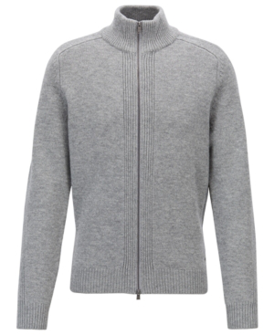 hugo boss zip cardigan