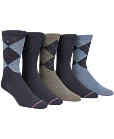 Tommy Hilfiger Men's 5-pk. Argyle Premium Crew Socks In Classic Navy