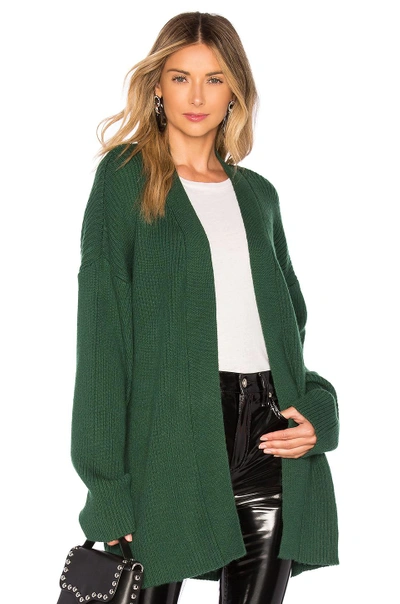 L'academie Hannah Wrap Sweater In Green