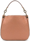 Bottega Veneta Ring Intrecciato Shoulder Bag In Neutrals