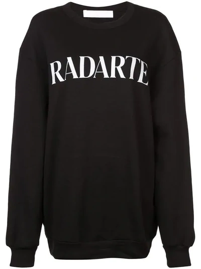 Rodarte Logo Print Sweatshirt In Black