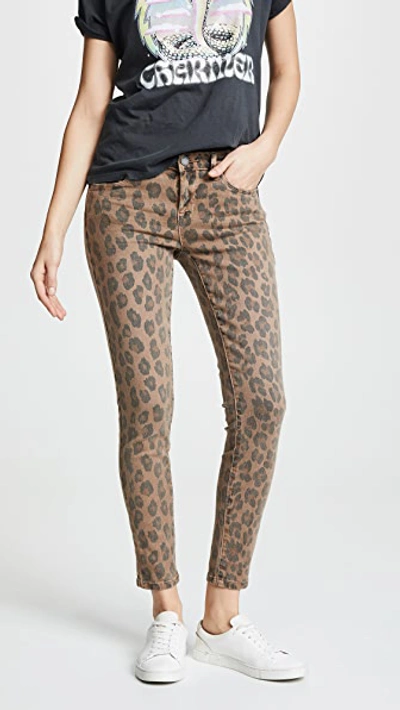 Blank Denim Leopard Print Skinny Jeans In Catwalk