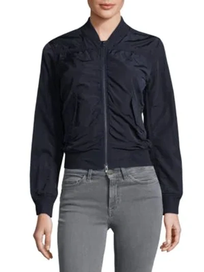 Vince Ruched Bomber Jacket In Coastal Blue