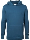 John Elliott Hooded Knit Jumper In Blue