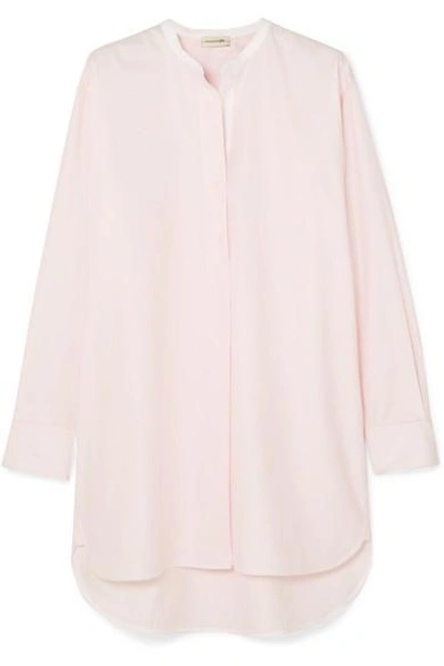 By Malene Birger Tilli Striped Cotton-poplin Shirt In Baby Pink