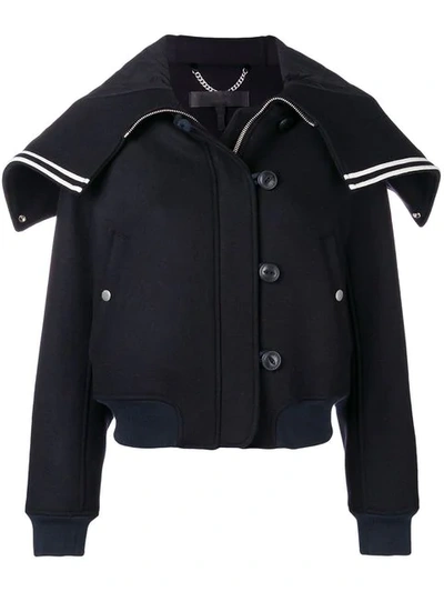 Rag & Bone Zip Cropped Jacket In Blue