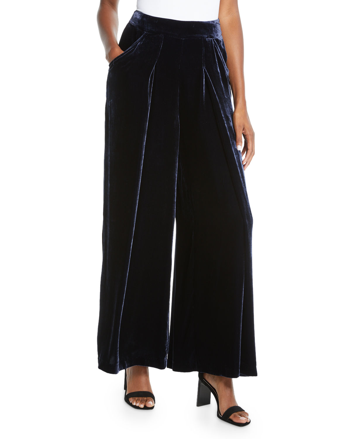 eileen fisher black velvet pants