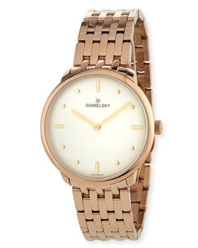 Gomelsky 36mm Audry Bracelet Watch, Champagne/opaline In Blush