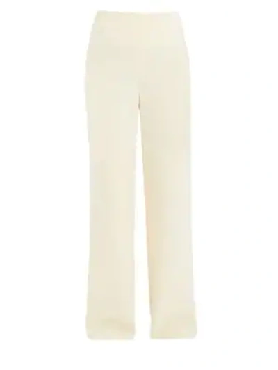 Theory Clean Wide-leg Pants In Pale Amber