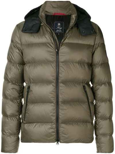 Fay Puffer Jacket In Green