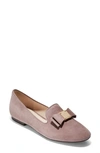 Cole Haan Tali Bow Loafer In Twilight Mauve Suede