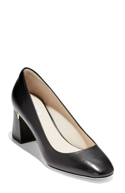 Cole Haan Laree Half D'orsay Pump In Black Leather