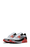 Nike Air Max 90 Flyknit Ultra 2.0 Sneaker In White/ Grey/ Crimson/ Black