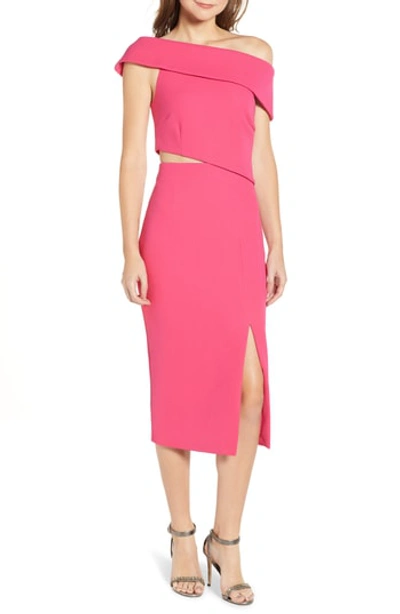 hot pink dress sparkly Faviana Long Hot Pink Sequin Prom Dress main image 1