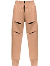 Andrea Bogosian Panelled Leather Trousers In Neutrals