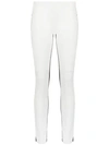 Andrea Bogosian Bicolour Leather Trousers In White