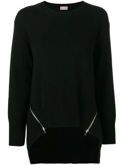 Mrz Knitted Zip Sweater - Black