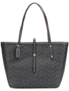 Coach Canvas Market Tote In Grey