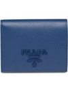 Prada Small Bifold Wallet In Blue