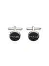 Prada Logo Cufflinks - Black