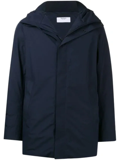 Norse Projects Padded Parka Coat In Blue