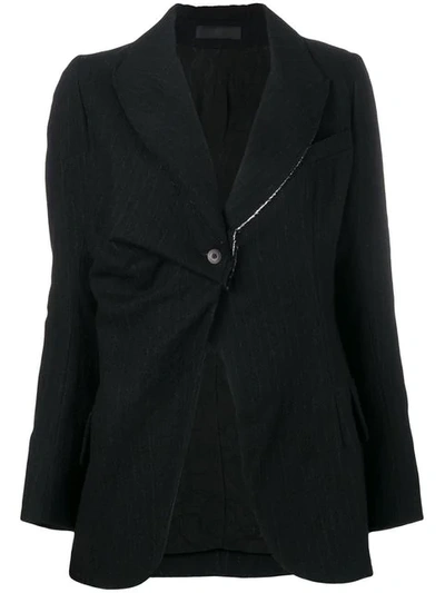 Marc Le Bihan Single Button Blazer In Black