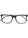 Saint Laurent Eyewear Rectangular Shaped Glasses - Black