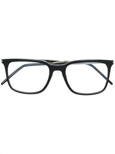 Saint Laurent Eyewear Rectangular Shaped Glasses - Black