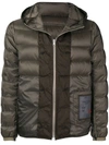 Ten C Hooded Padded Jacket In Brown