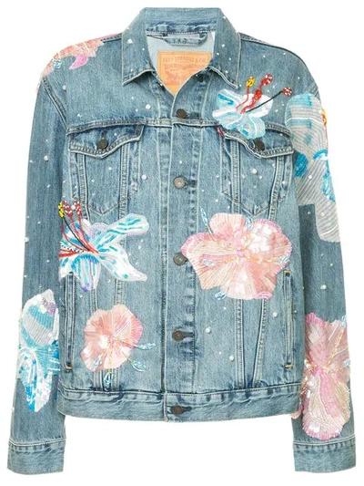 Romance Was Born Fertile Flower Jacket In Blue